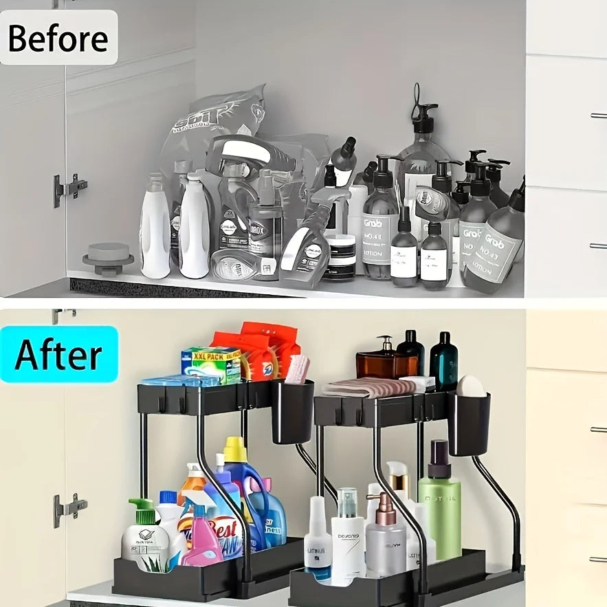 Clean Hoy™ 2-Tier Pull-Out Sink Organizer