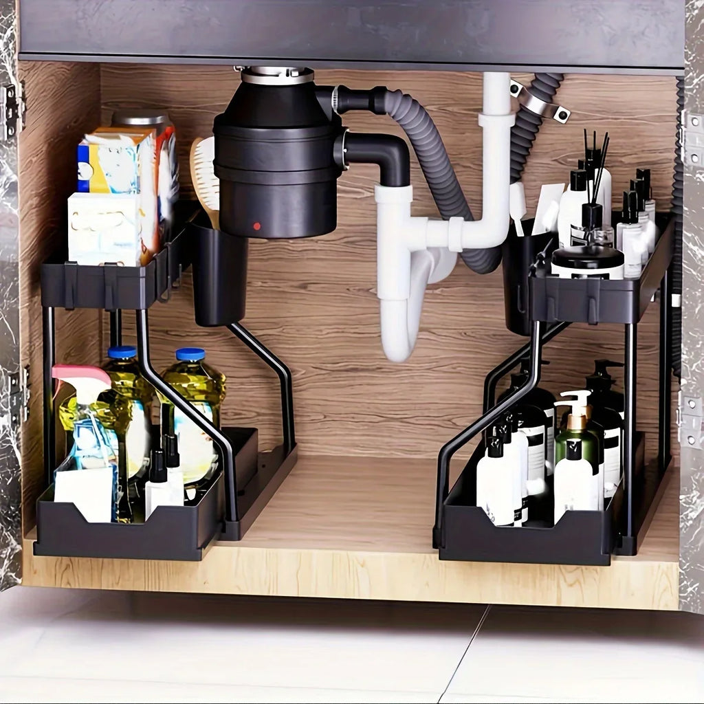 Clean Hoy™ 2-Tier Pull-Out Sink Organizer