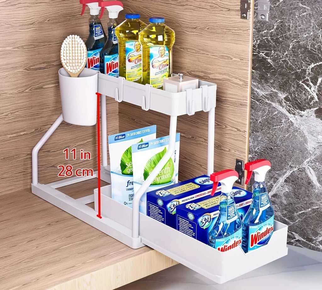 Clean Hoy™ 2-Tier Pull-Out Sink Organizer