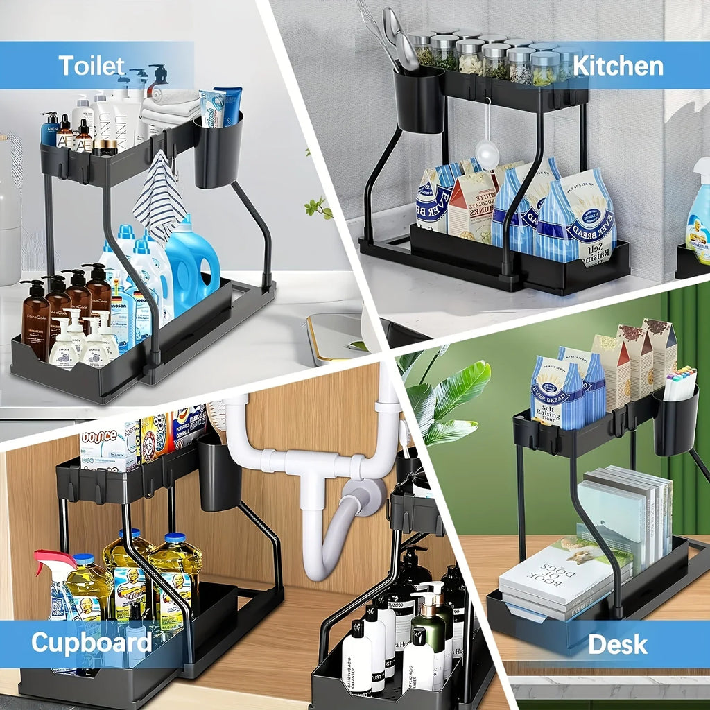 Clean Hoy™ 2-Tier Pull-Out Sink Organizer