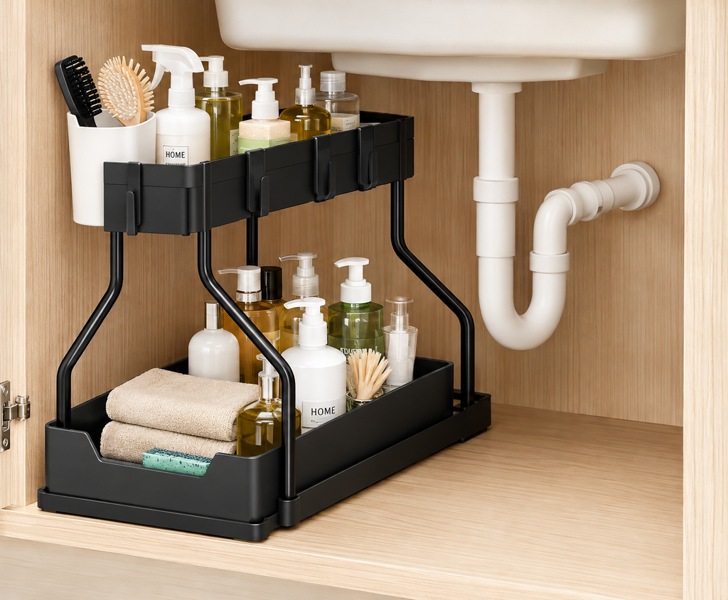 Clean Hoy™ 2-Tier Pull-Out Sink Organizer